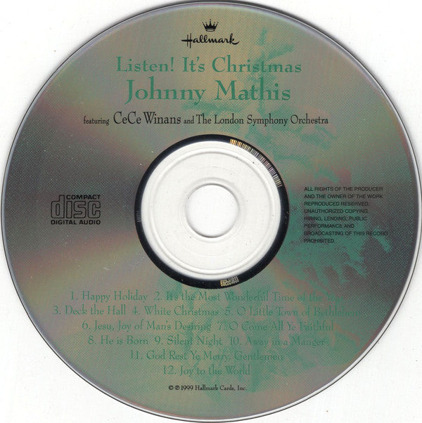 Johnny Mathis Featuring CeCe Winans And London Symphony Orchestra : Listen! It's Christmas (CD, Album)