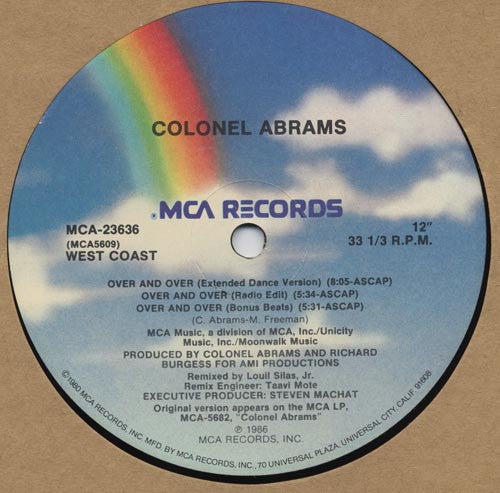 Colonel Abrams : Over And Over (12" Version) (12", Pin)