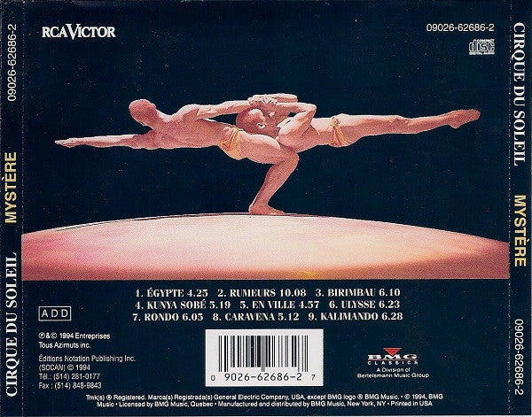 Cirque Du Soleil : Mystère (CD, Album)