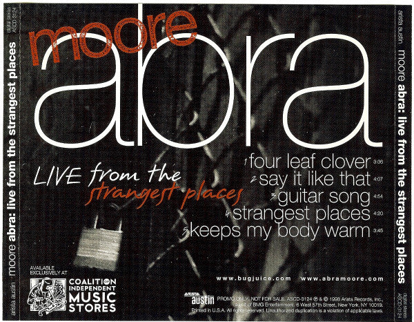 Abra Moore : Live From The Strangest Places (CD, EP, Promo)