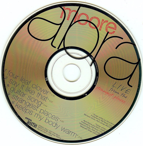 Abra Moore : Live From The Strangest Places (CD, EP, Promo)