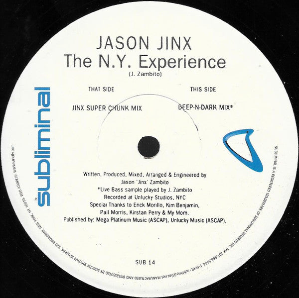 Jason Jinx : The N.Y. Experience (12")