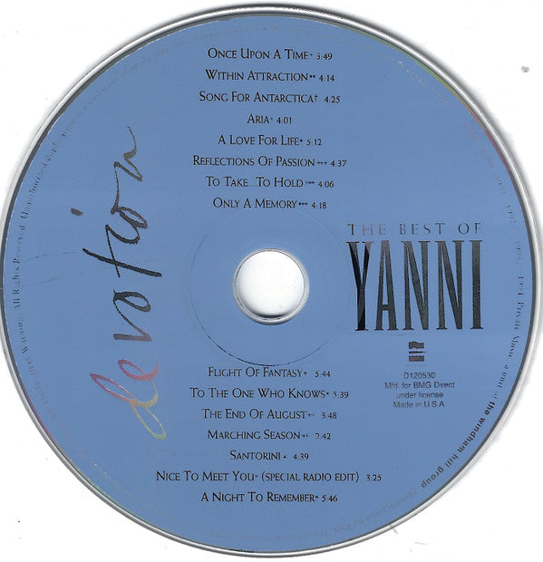 Yanni (2) : Devotion: The Best Of Yanni (CD, Comp)