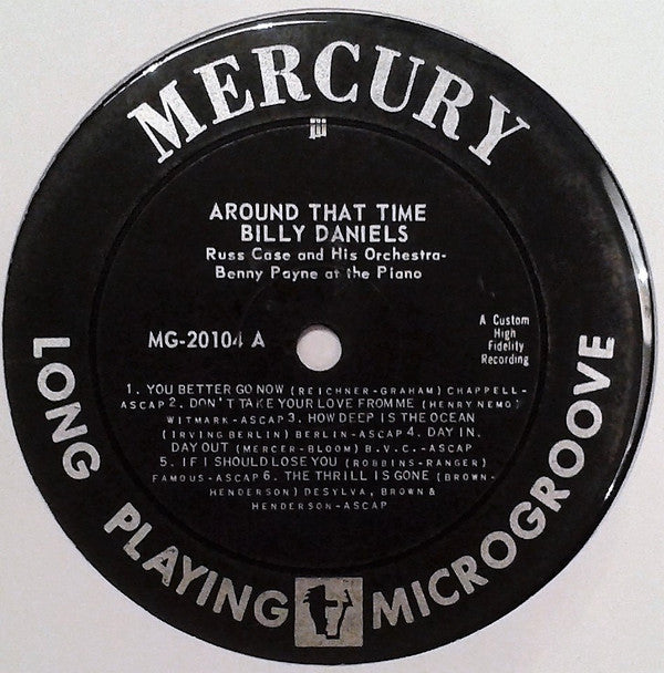 Billy Daniels, Russ Case And His Orchestra : Around That Time... (LP, Album, Mono)