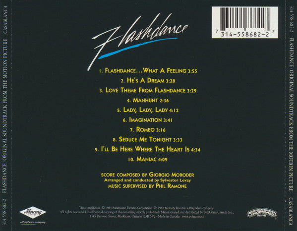 Various : Flashdance (Original Soundtrack From The Motion Picture) (CD, Album, RM)