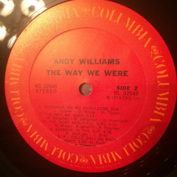 Andy Williams : The Way We Were (LP, Album, Ter)