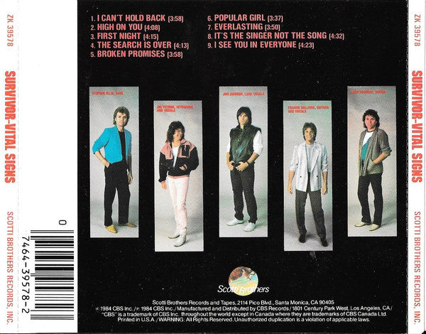 Survivor : Vital Signs (CD, Album)