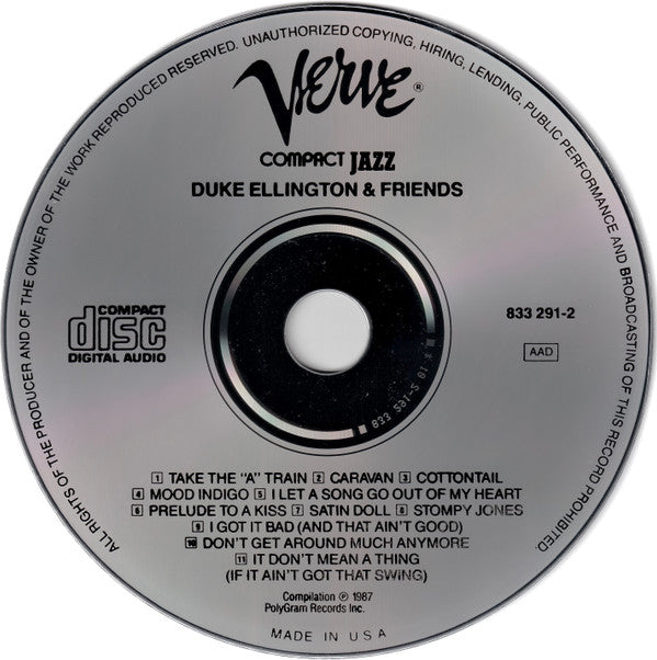 Duke Ellington & Friends : Duke Ellington & Friends (CD, Album, Comp)