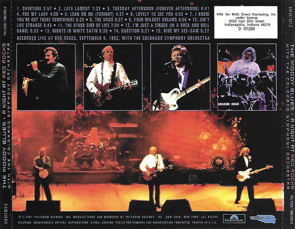 The Moody Blues : A Night At Red Rocks With The Colorado Symphony Orchestra (CD, Album, Club)