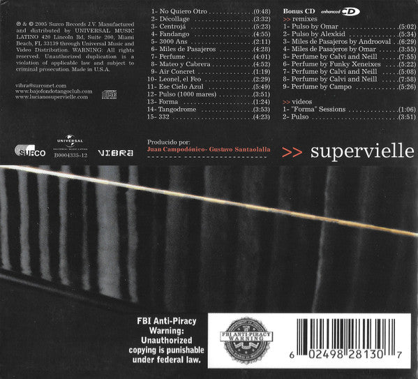 BajofondoTangoClub* Presents Supervielle* : Supervielle (CD, Album, RE + CD, Comp, Enh)