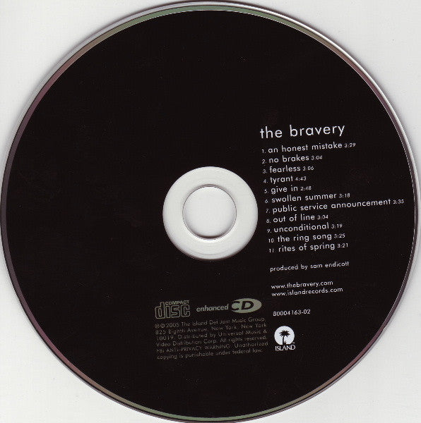 The Bravery : The Bravery (CD, Album, Enh)