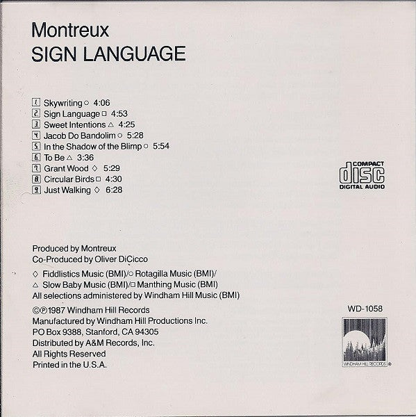 Montreux : Sign Language (CD, Album)