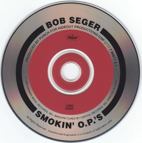 Bob Seger : Smokin' O.P.'s (CD, Album, RE)