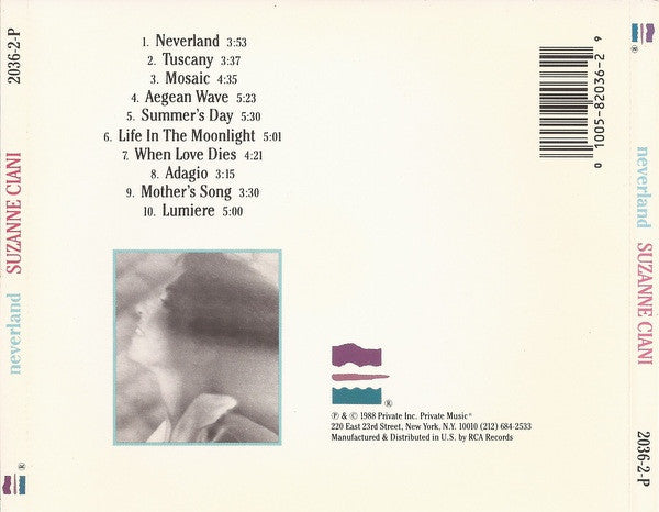 Suzanne Ciani : Neverland (CD, Album)