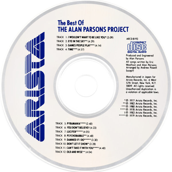 The Alan Parsons Project : The Best Of The Alan Parsons Project (CD, Comp, RM)