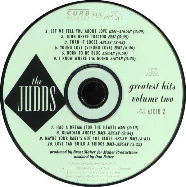 The Judds : Greatest Hits Volume Two (CD, Comp)