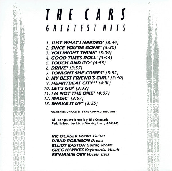 The Cars : The Cars Greatest Hits (CD, Comp, Club)