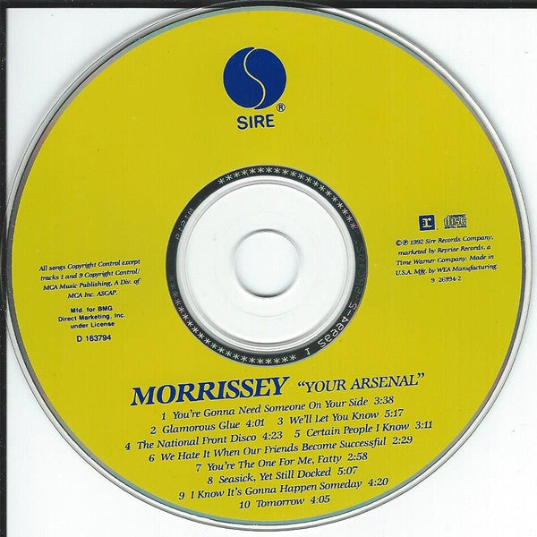 Morrissey : Your Arsenal (CD, Album, Club, SRC)