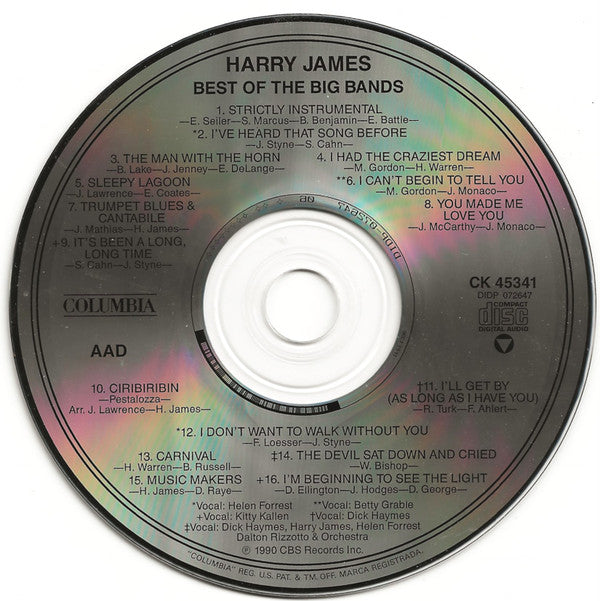 Harry James (2) : Best Of Big Bands (CD, Comp, Mono, RP)