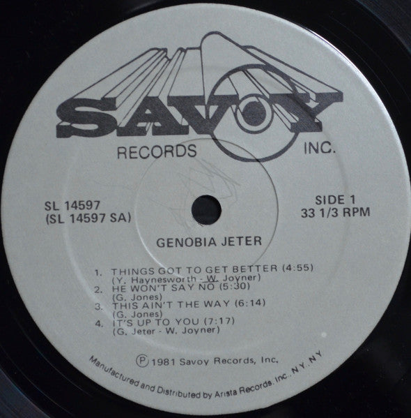 Genobia Jeter : Things 'Have' Got To Get Better (LP)