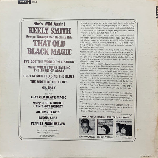 Keely Smith : That Old Black Magic (LP, Album, Mono, Jac)