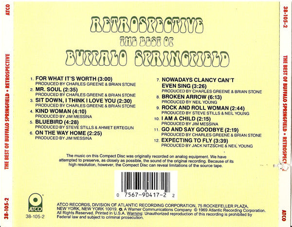 Buffalo Springfield : Retrospective - The Best Of Buffalo Springfield (CD, Comp, RE)