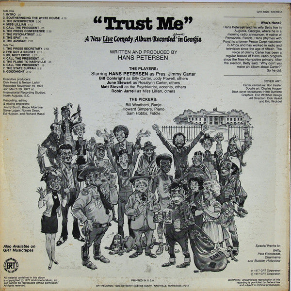 Hans Petersen (3) : "Trust Me" - A New Live Comedy Album Recorded Almost In Georgia (LP)