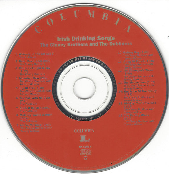 The Clancy Brothers And The Dubliners : Irish Drinking Songs (CD, Comp, RM)