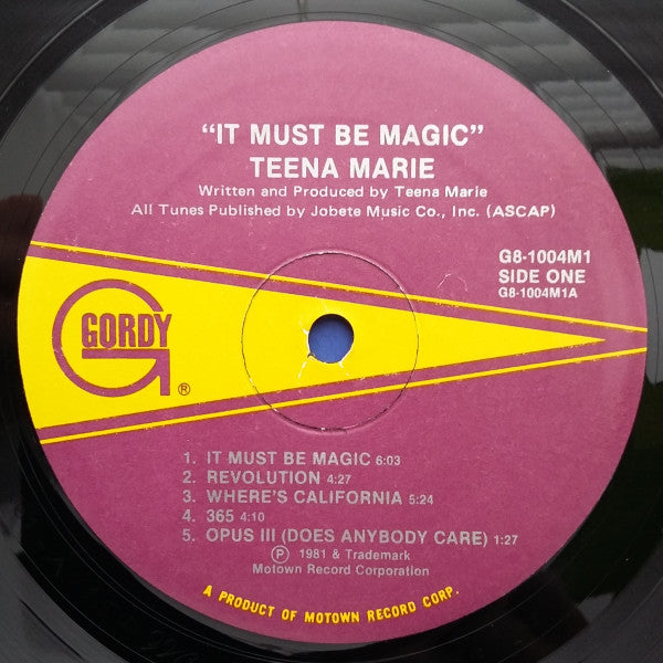 Teena Marie : It Must Be Magic (LP, Album)
