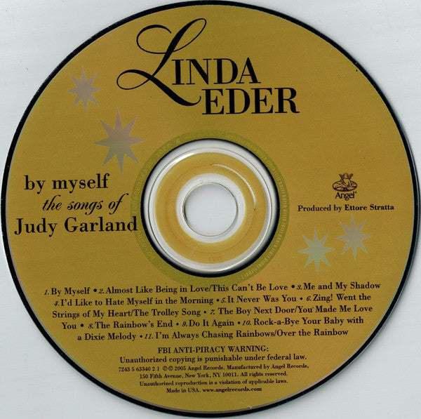 Linda Eder : By Myself: The Songs Of Judy Garland (CD, Album, Club)