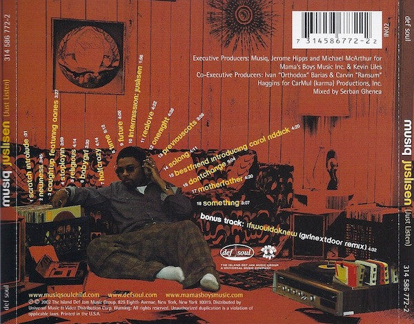 Musiq Soulchild : Juslisen (CD, Album, Red)