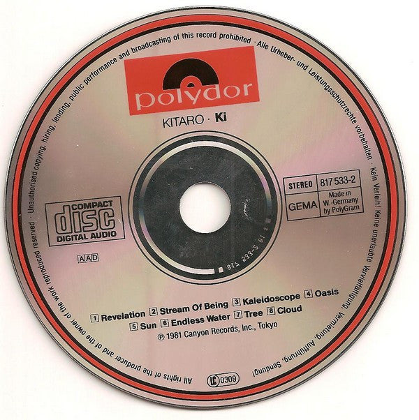Kitaro : Ki (CD, Album, RE)