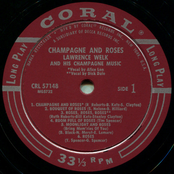 Lawrence Welk And His Champagne Music : Champagne And Roses (LP, Album)
