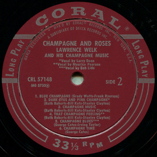 Lawrence Welk And His Champagne Music : Champagne And Roses (LP, Album)