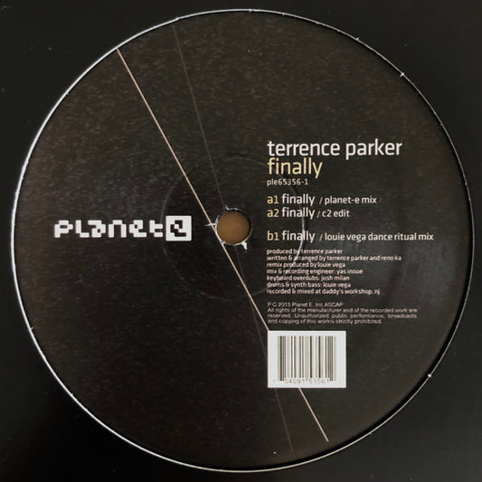 Terrence Parker : Finally (12")