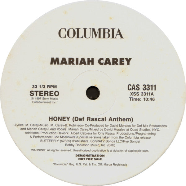 Mariah Carey : Honey (12", Promo)