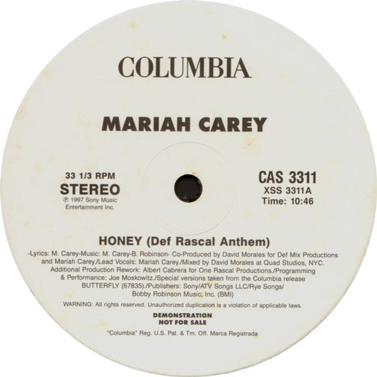 Mariah Carey : Honey (12", Promo)