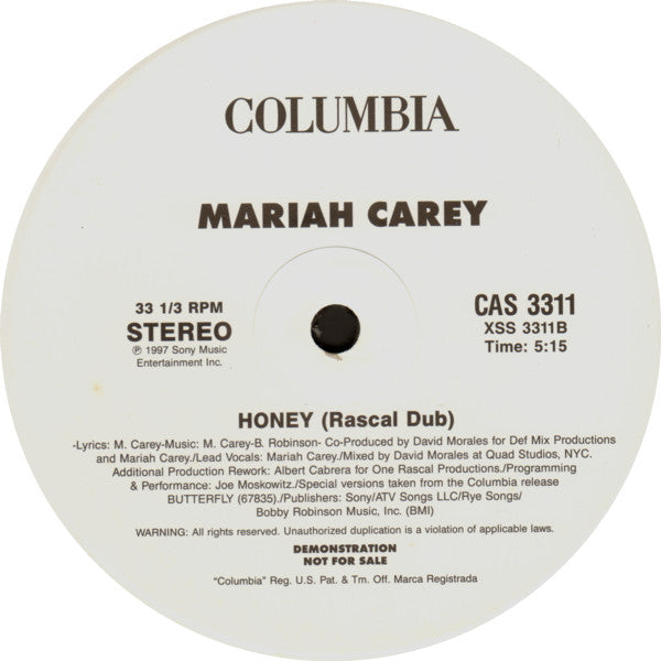Mariah Carey : Honey (12", Promo)
