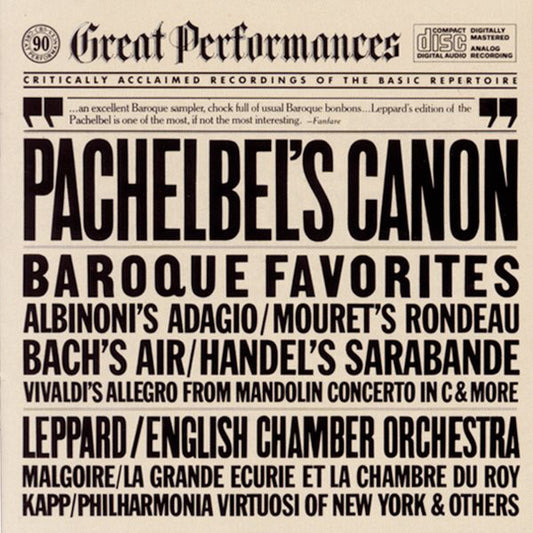 Pachelbel*, Albinoni*, Mouret*, Bach*, Händel* : Canon & Other Baroque Favorites (CD, Comp, RE)