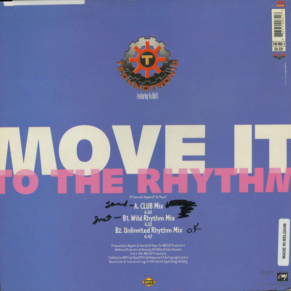 Technotronic : Move It To The Rhythm (12")