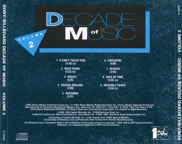 Various : Decade Of Music Volume 2 (CD, Promo)