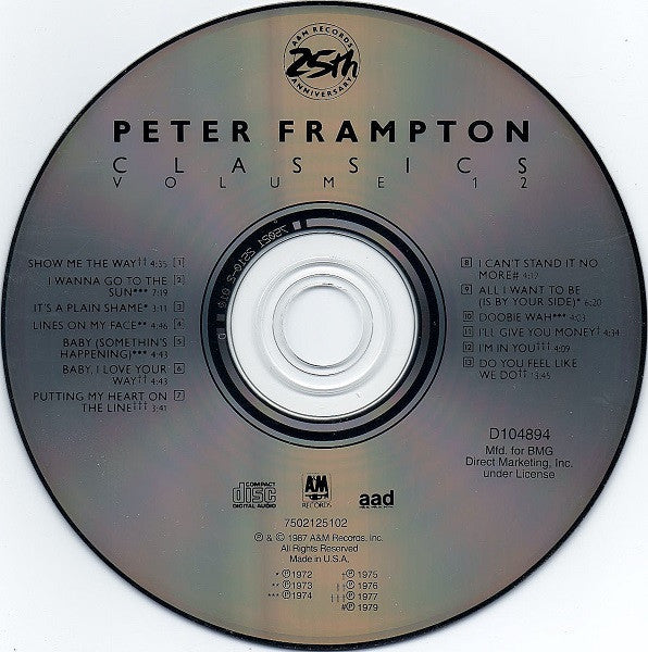 Peter Frampton : Classics Volume 12 (CD, Comp, Club, RE, BMG)