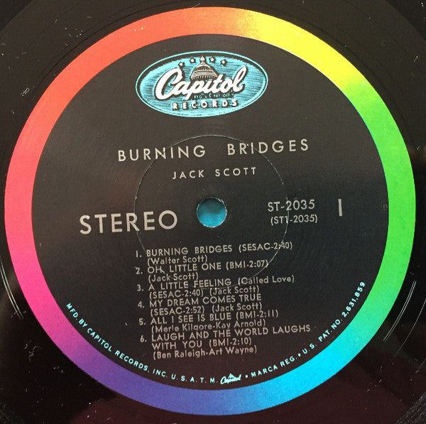 Jack Scott : Burning Bridges (LP, Album)