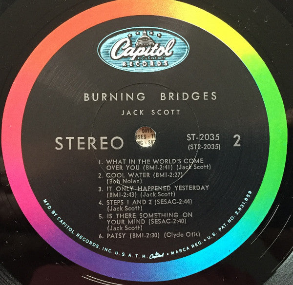 Jack Scott : Burning Bridges (LP, Album)