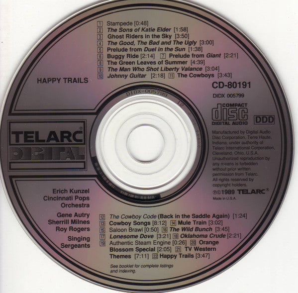 Erich Kunzel / Cincinnati Pops Orchestra : Happy Trails (Round-Up 2) (CD, Album)