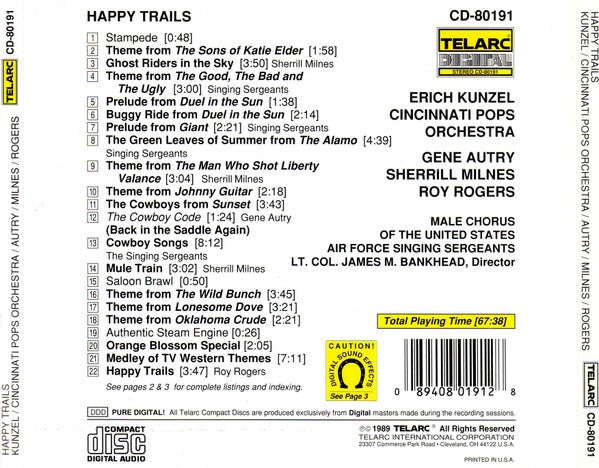 Erich Kunzel / Cincinnati Pops Orchestra : Happy Trails (Round-Up 2) (CD, Album)
