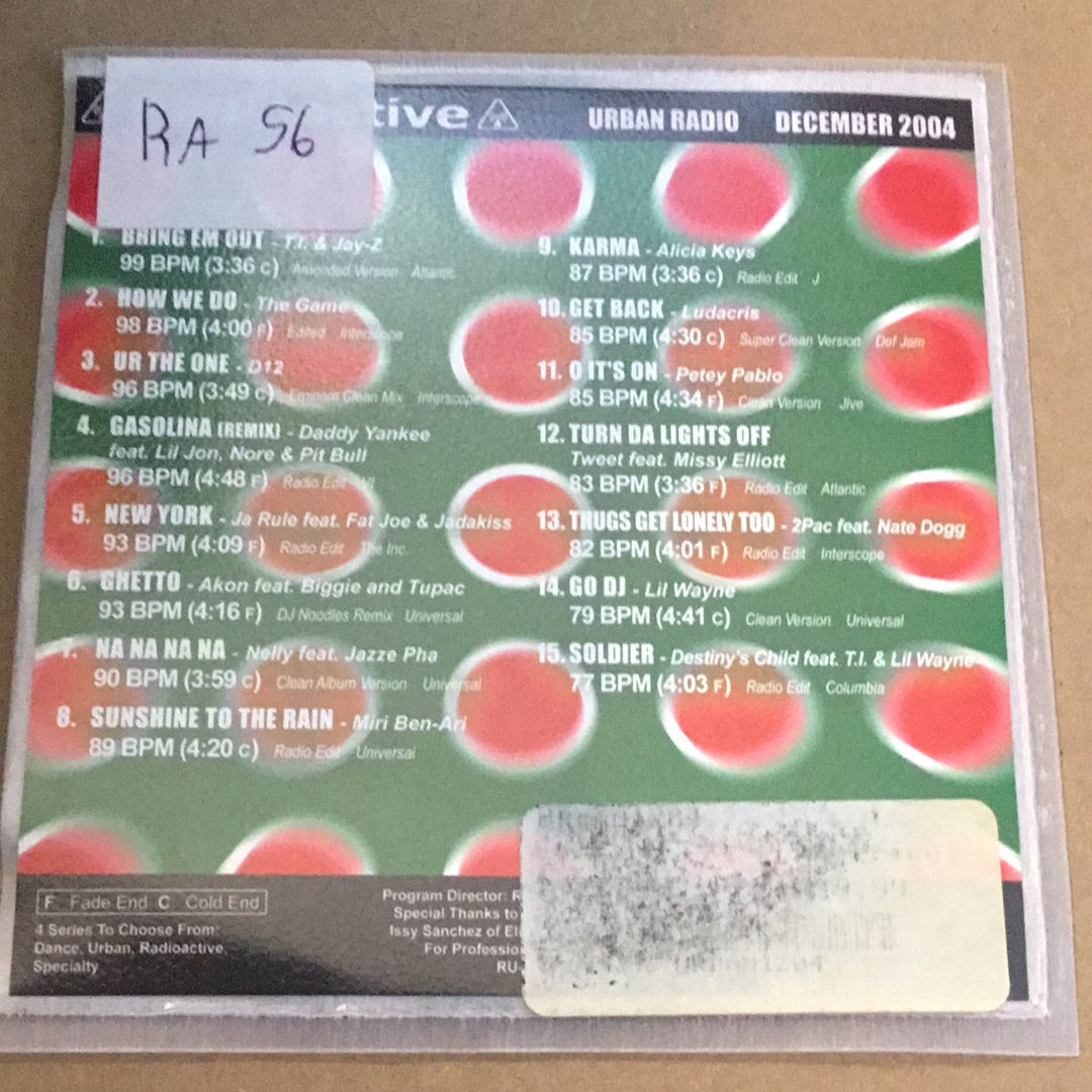 Various - Radioactive Urban Radio # 29 December 2004 (CD, Comp)