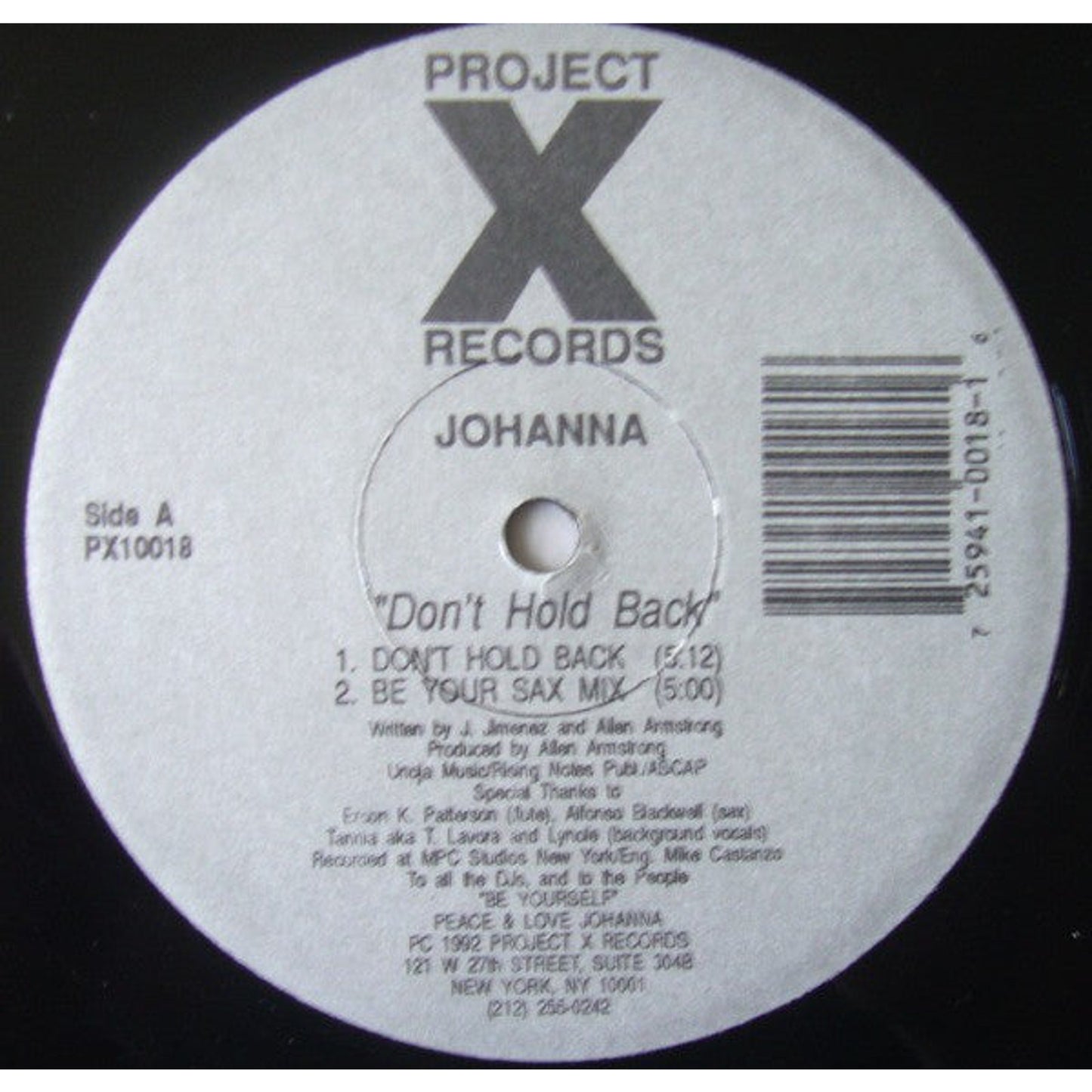 A B*tch Named Johanna - Don't Hold Back (12")