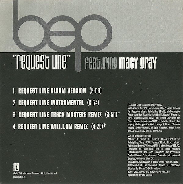 Black Eyed Peas Featuring Macy Gray : Request Line (CD, Single)