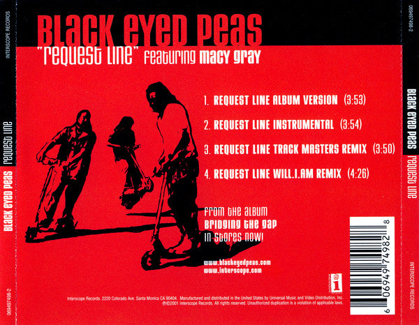 Black Eyed Peas Featuring Macy Gray : Request Line (CD, Single)